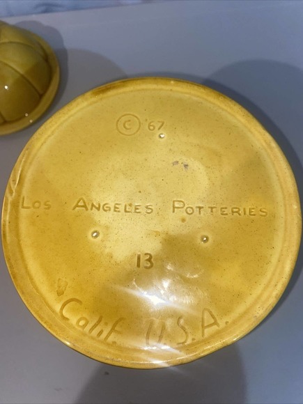 Vintage 1967 Los Angeles Potteries California USA Cookie Jar Autumn Harvest - Picture 4 of 6
